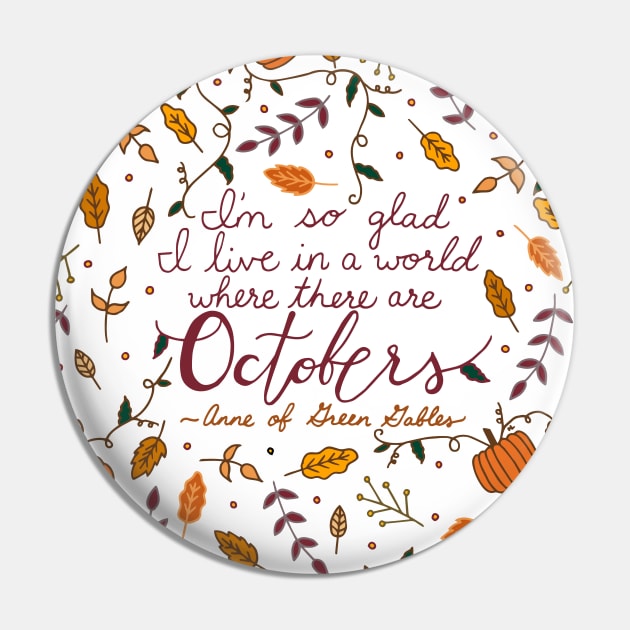 October | Fall | Autumn | Quote | Typography Pin by HLeslie Design