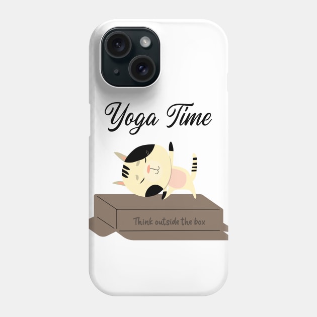 Yoga Cat / Yoga Time / Yoga Training T-shirt / Cute Cat Doing Yoga / Think Outside The Box Phone Case by Redboy