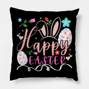 Happy Easter Bunny Rabbit Face Funny Easter Day Pillow
