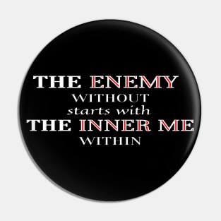 Typography of Enemy Vs Inner Me Pin