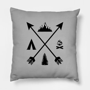 Wild camping adventure Pillow