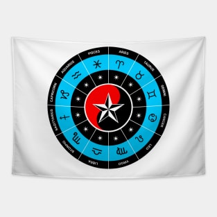 Zodiac Signs | 12 Astrological signs |Horoscope Diagram Tapestry
