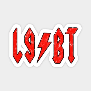 Old Rock band style LGBT shirt Magnet