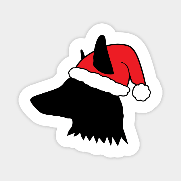 Santa German Shepherd Magnet by KevinWillms1