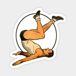 Boy exercising workout gym Magnet