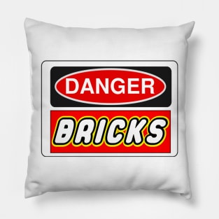 Danger Bricks Sign Pillow