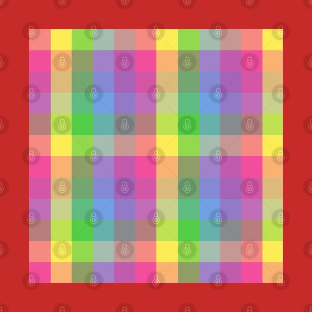 Rainbow Checkered Pattern | Multicolor Pattern by Honeynandal