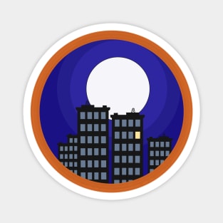 Night Buildings Magnet