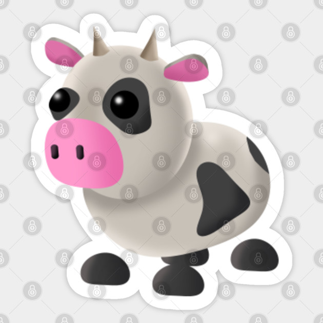 Adopt Me Cow Adopt Me Sticker Teepublic - pig roblox adopt me