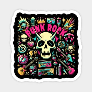 Rhythmic Riot: Punk Rock Vector Artwork Magnet