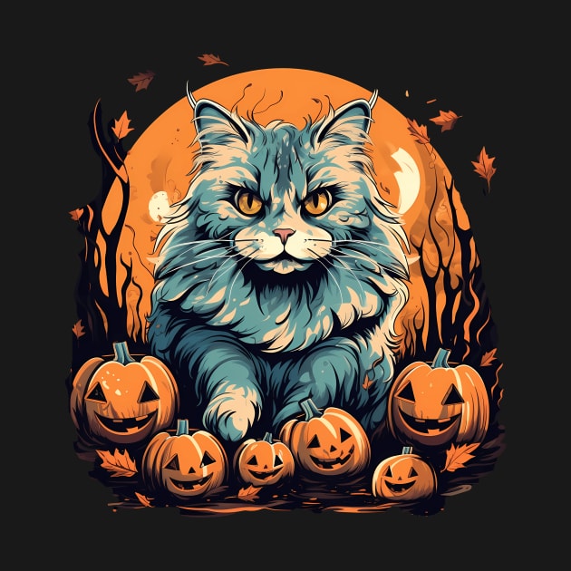 Siberian Cat Halloween, Cat Lover by dukito