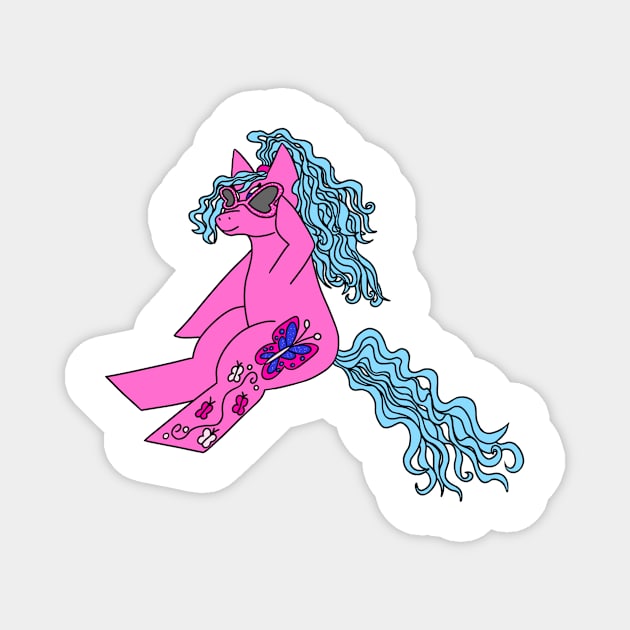 Pony in Sunglasses Magnet by ScatTarp