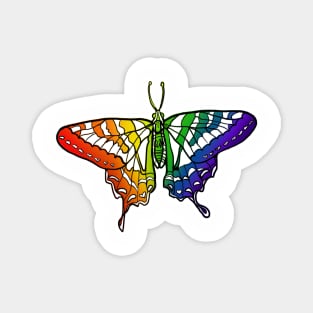 Rainbow Pride Butterfly Magnet