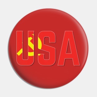 USA Flag Communist Pin