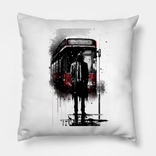 Bus Stop for Apparitions Pillow