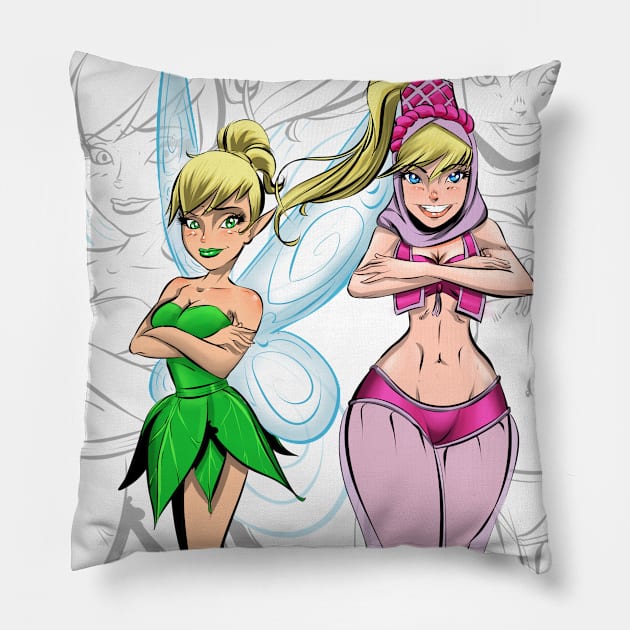 Fairy Dreams and Wishes Pillow by Robtorresart