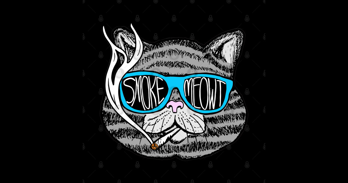 Smoke Meowt - Cat - Sticker | TeePublic