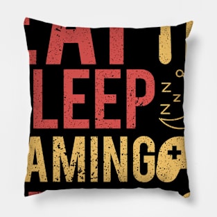 Eat Sleep Gaming Repeat Pillow