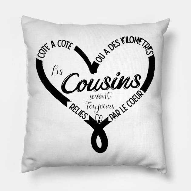 cousins reliés par le coeur Pillow by ChezALi