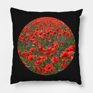 A Meadow of Red Poppies Pillow