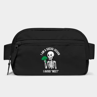 I'm a Social Vegan I Avoid Meet Funny Introvert Humor Pun Bag