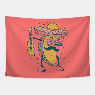 Mexican dabbing taco Mexican Food Sombrero gift Tapestry