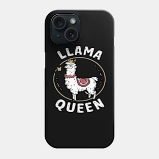 Llama Drama Queen Funny Llama posing shirt Phone Case