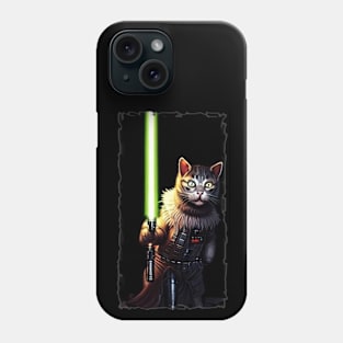 Fun Cat Print ~ AI Art ~ Fantasy Cat ~ Sci-fi Cat ~ Cats with Lightsabers Phone Case