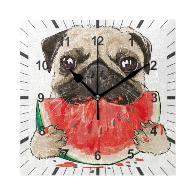 Pug clock by HELLINISMOS