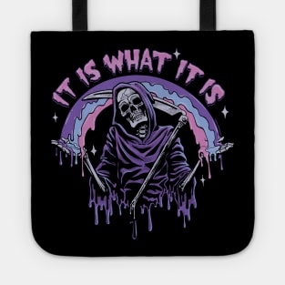 Pastel Goth Grim Reaper ~ It Is What It Is Tote