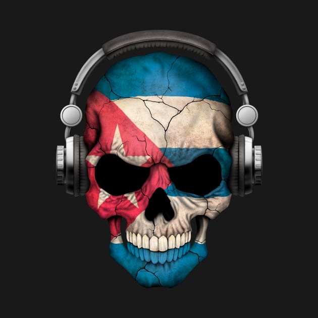 Dark Skull Deejay with Cuban Flag by jeffbartels