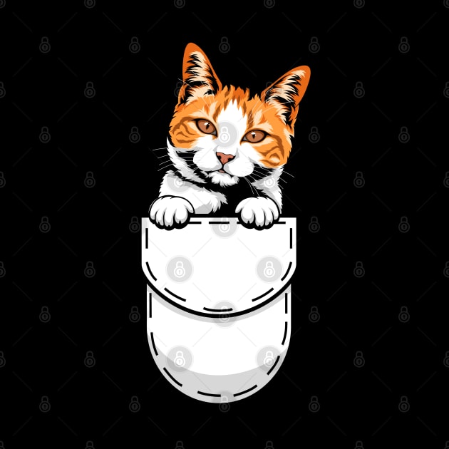 Funny Japanese Bobtail Pocket Cat by Pet My Dog