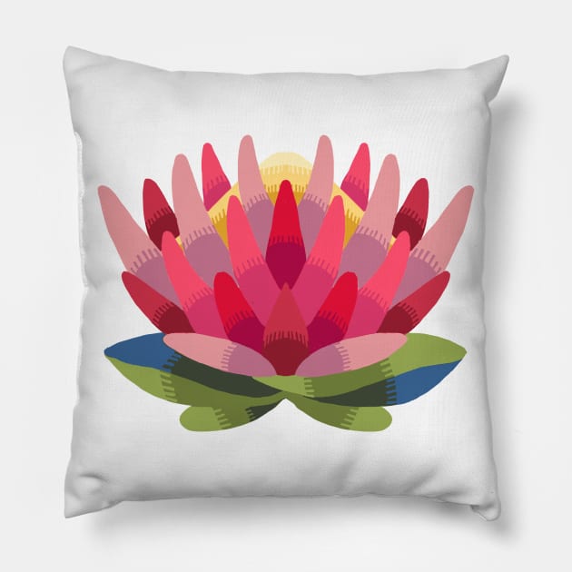 Open Simple Protea Stamp Pillow by maak and illy