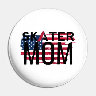 American Skater Mom Pin