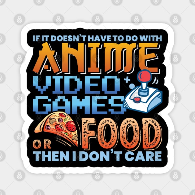 Anime Video Games Or Food Japanese Kawaii Manga Magnet by aneisha