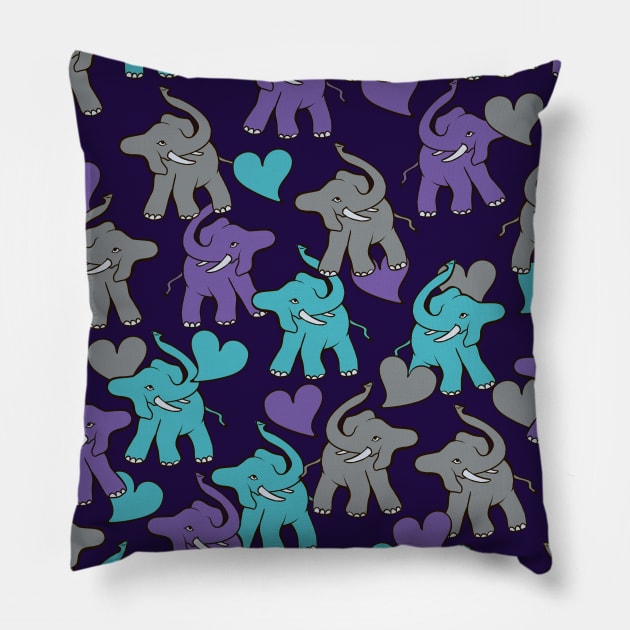 elephants Pillow by bubbsnugg