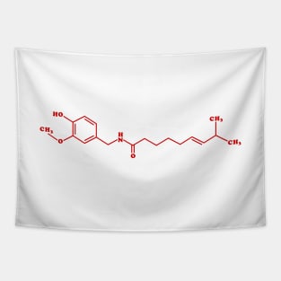 Chili Capsaicin Molecular Chemical Formula Tapestry