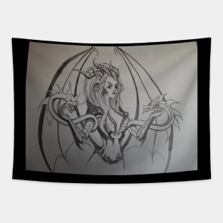 Dragon sorceress Tapestry