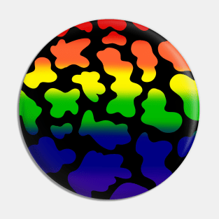 Rainbow Cow Print Pin