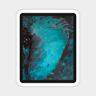 Peaceful Forest fluid painting Magnet