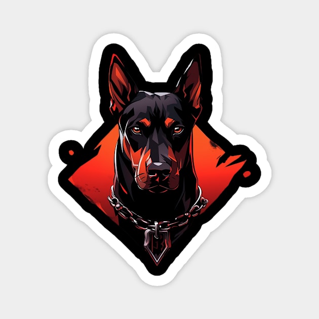 doberman Magnet by Ninja banana