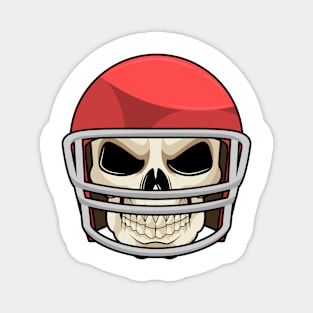 Skull Football Helmet Magnet