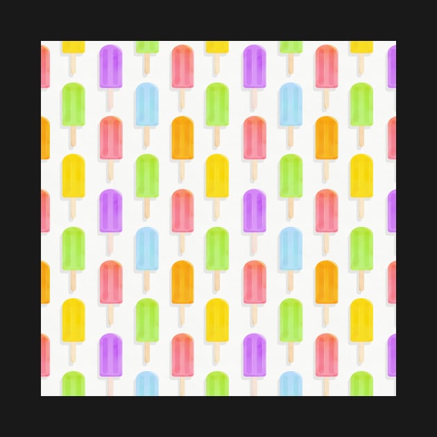 Rainbow Summer Popsicles Pattern by tanyadraws