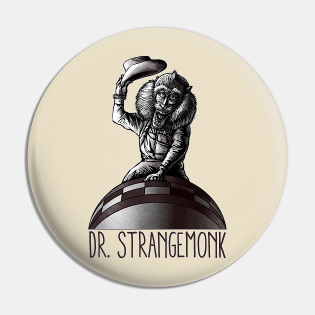 Dr. Strangemonk Pin by ChetArt