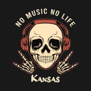 No music no life Kansas T-Shirt