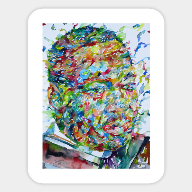 MARTIN LUTHER KING Jr. - watercolor portrait .1 - Martin Luther King Jr - Sticker