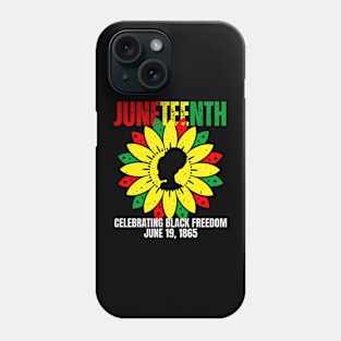 Juneteenth Celebrating Black Freedom 1865 Sunflower Phone Case