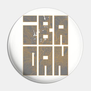 Ibadan, Oyo, Nigeria City Map Typography - Bauhaus Pin