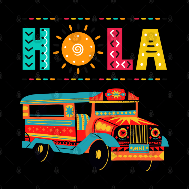 HOLA BUS MEXICO HAPPY COLOURS by DAZu