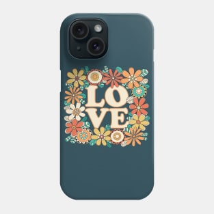 Love Floral Doodle Illustration Phone Case